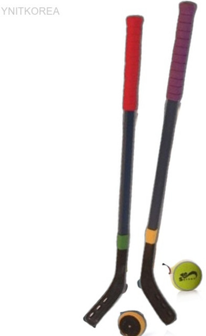 유니드잇 키드짐 하키스틱 퍽 볼 어린이 놀이 세트 소 하키퍽, 소-50cm