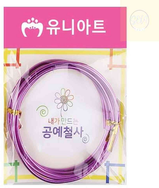 솔이월드 공예철사 3.0mm 22번 보라 1개입 철사공예