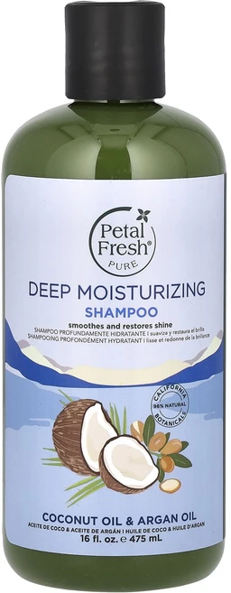 Petal Fresh 퓨어 딥 모이스처라이징 샴푸 코코넛오일 & 아르간오일 475ml(16fl oz), PetalFresh퓨어딥모이스처라이징샴푸코코넛오일아르간, 1개, 475ml - 쿠팡