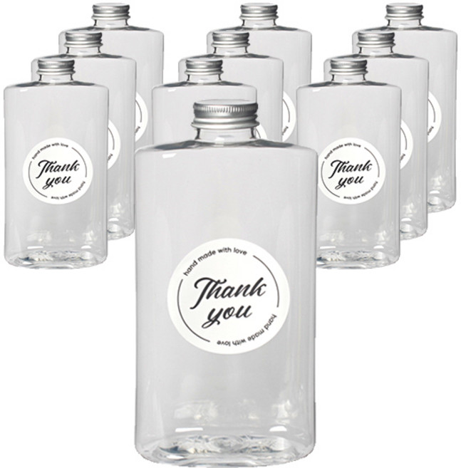 투명 납작 보틀 450ml 10P