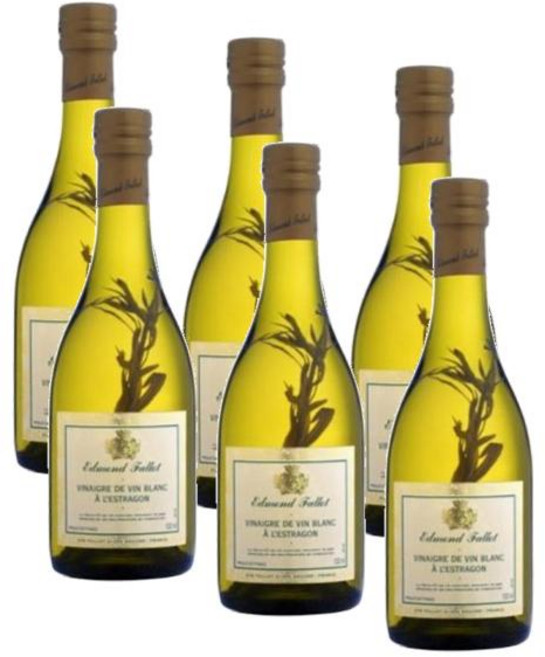 에드먼드 팰로 화이트 와인 비니거 위드 타라곤 허브 Edmond Fallot white wine vinegar, 6개, 500ml