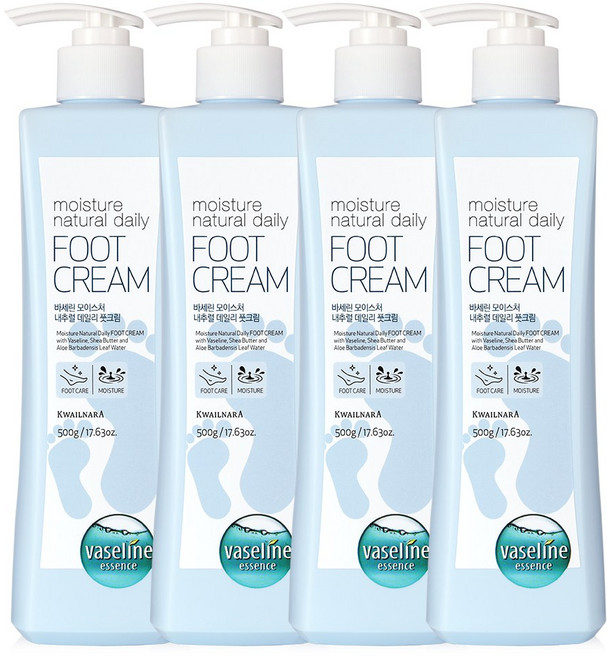 과일나라 바세린 모이스처 풋크림 500g, 1개입, 4개