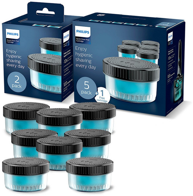 필립스 면도기 무선 클렌징 팟 세척 카트리지 세정액 CC12/51 2p + CC16/51 6p 세트, 퓨어단일색상, 1세트, CC12/51, CC16/51