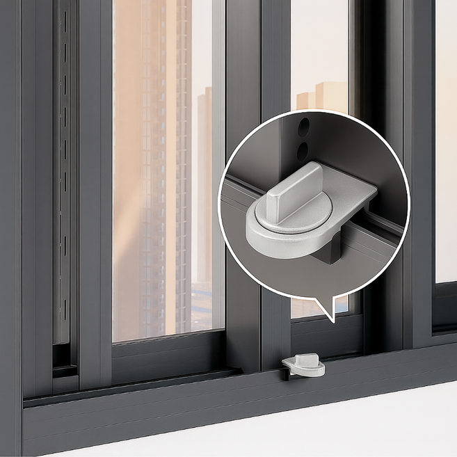 제이슨랩 추락 방지 및 방범 창문 안전 잠금 장치, 4개