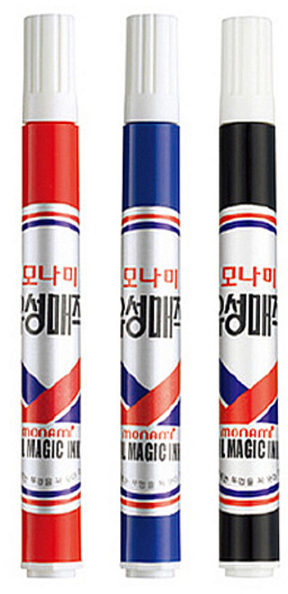 모나미 유성매직 둥근닙, 청색, 24개