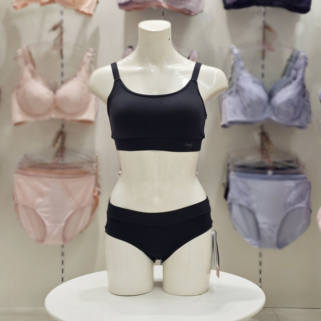 [국내매장 정품] [트라이엄프] 슬로기 고올라운드 노와이어 브라탑 미디팬티 세트 TB87A2126H 04 682991