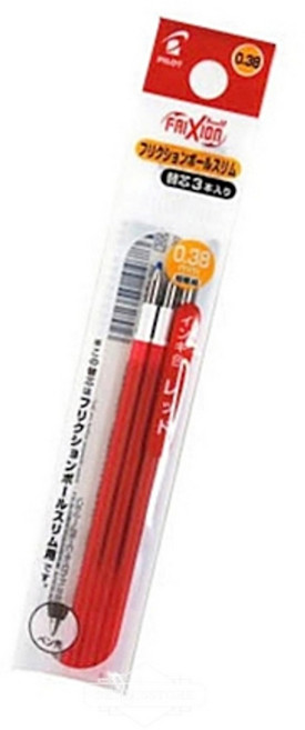 더플랜 슬림볼펜 리필 적색 0.38mm 학원