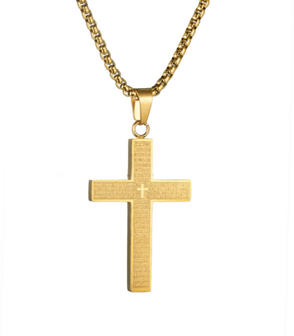 리파니 티타늄 팬던트 심플 십자가 무사고 주기도문 목걸이