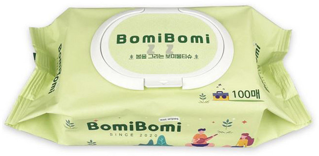 펜썰/보미물티슈100매캡형/캡형물티슈, 36g, 100개입, 1개