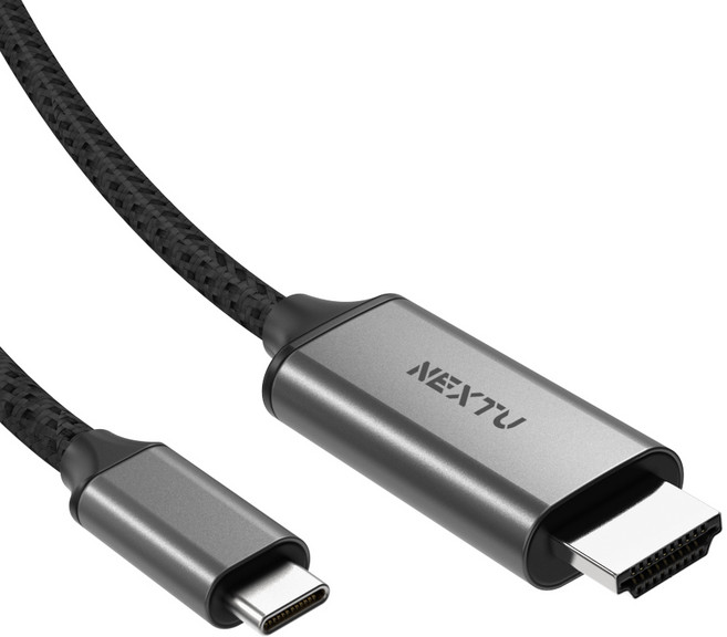 넥스트유 케내치 C타입 to HDMI 변환 4K 영상 모니터 케이블, 1개