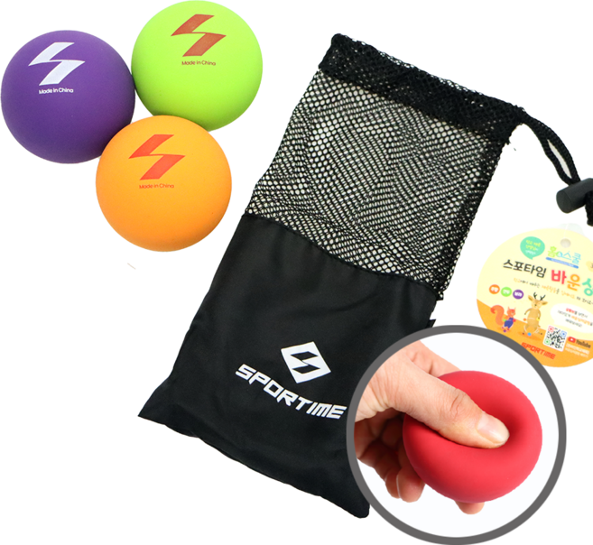 스포타임 바운싱볼 저글링공, 주황 연두 보라, 1세트