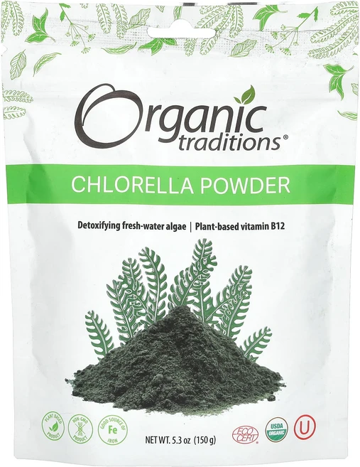 Organic Traditions 클로렐라 파우더 150g, 4개 - 쿠팡