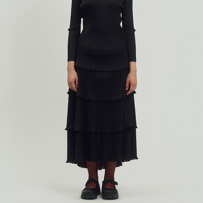 [피네플리츠] 웨이브 롱 스커트 (3 Color)