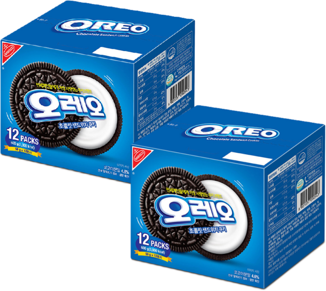 오레오 화이트 크림, 600g, 2개