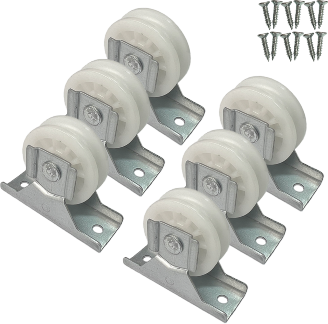 철부자 PVC 샷시로라 하부로라 80mm, 6개, 샷시로라PVC