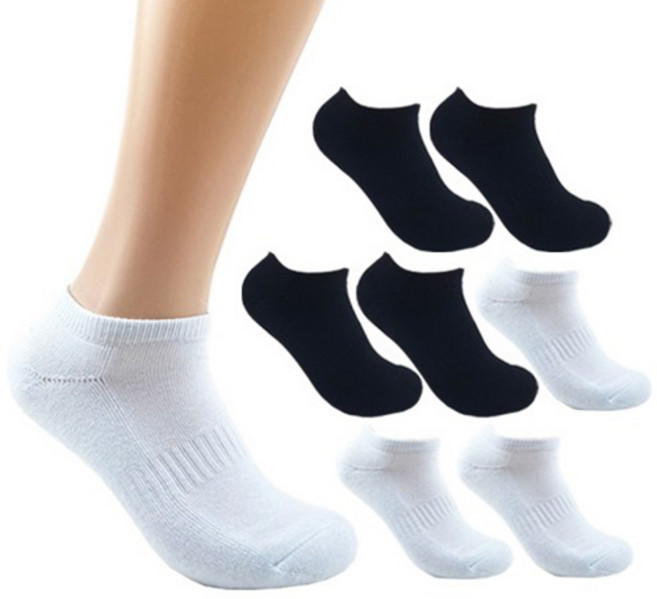 더베이직 남성용 두꺼운 이중쿠션 스포츠 스니커즈 양말 8켤레