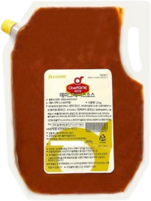 [얌얌마켓] 쉐프원 데미그레이스소스 2kg (아이스박스 포함), 4개