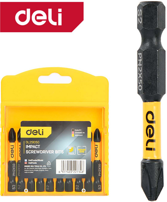 델리툴즈 단면 블랙 토션 비트 50mm (EDL251050), 1개