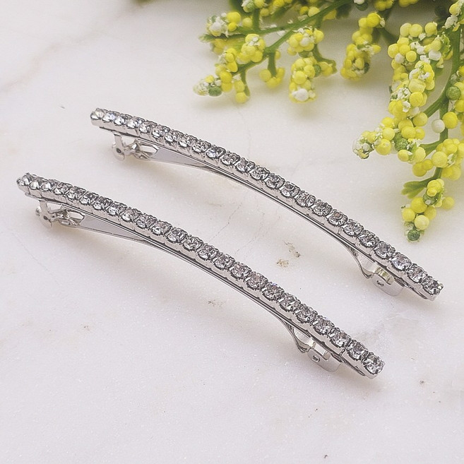 [세트핀] 트윙클 큐빅실핀 자동핀 포인트 자동실핀 2p