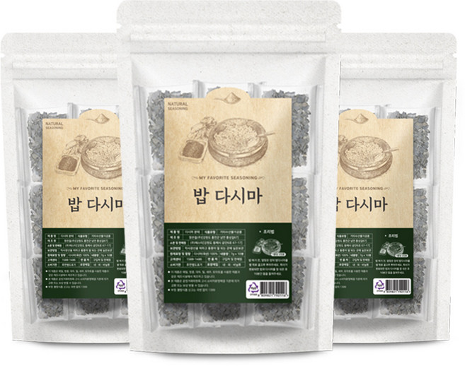 밥 지을 때 넣는 밥다시마(10끼분) 국산 초간단 건강밥만들기, 3개, 10회분, 70g