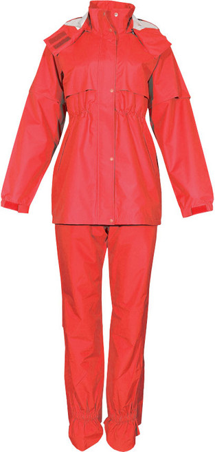 빨강색 우의 상하세트 휴대용파우치 및 우의용 모자포함, 빨강색-팔통-66, 1개