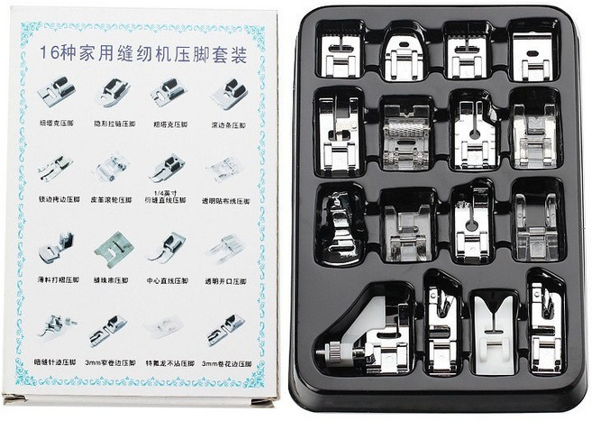 당일발송 최신형 A-88 가정용미싱 노루발 16종 풀세트 ( 사용동영상 있어요 ) 말아박기노루발 주름노루발 셔링노루발 롤러노루발, 1개