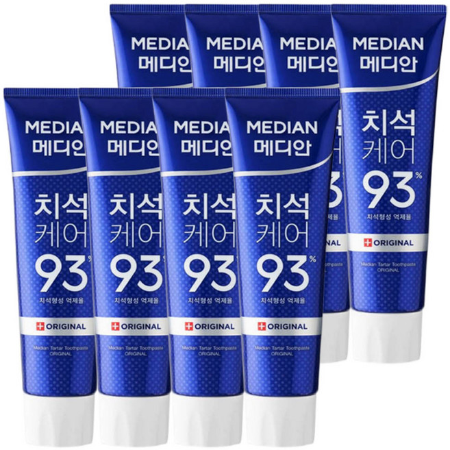 메디안 치석 케어 오리지널 치약, 120g, 8개