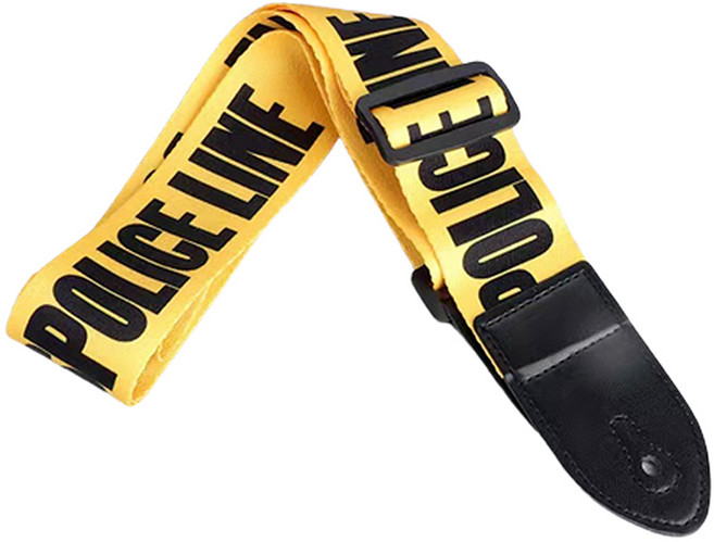 메이크마인 기타 어깨 멜빵끈 스트랩 옐로우레터링, 1개