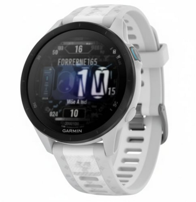 가민 포러너 165 뮤직 러닝 스마트워치, pale white, 3.04cm, GPS + 블루투스