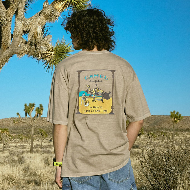 플루크 카멜 피그먼트 반팔 티셔츠 FST727 4color