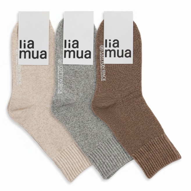 리아무아 겨울 순면 기모 양말