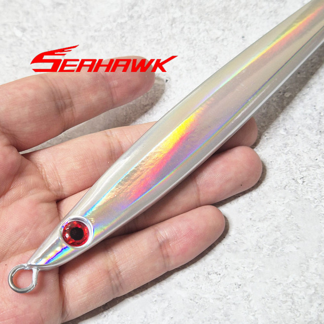 씨호크 S-303 세미 롱 지그 빅게임 부시리 방어 롱 메탈지그, 1개, 260g, #2 실버포일