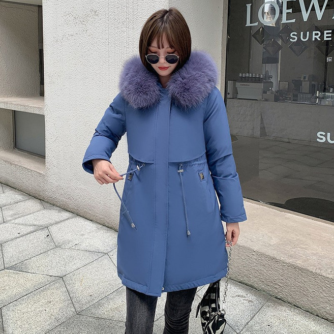 2023년 겨울 하프 기모 여성 후드 패딩 점퍼 2W963