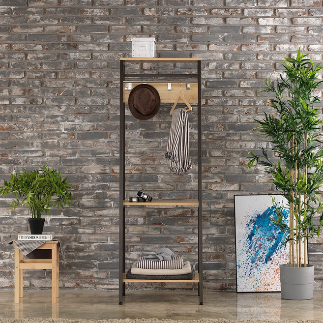 유씨엠 레티스 스텐드형 DIY 옷걸이 철제행거 슬림D형 (와인골드 화이트), 화이트