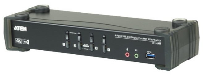 (ATEN) 에이텐 CS1924M (DP KVMP 스위치/4:1/USB/오디오지원/데스크탑형), 1개