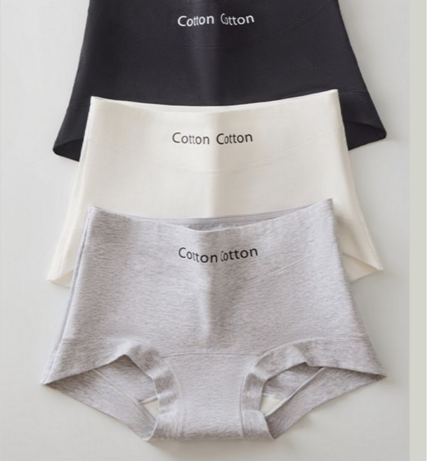 여성 고등급 순면 코튼 노라인 드로즈 사각 팬티 3종세트
