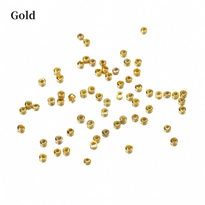 100 500 골드 스페이서 만들기 쥬얼리 직경 3MM 용품 엔드 DIY 비즈 구리, 2 5mm, Gold, 1개