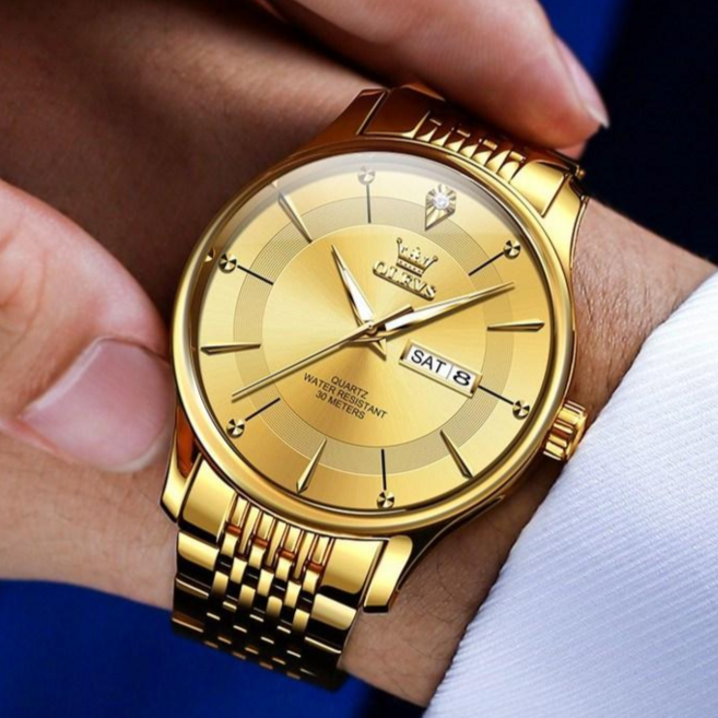 남성용 메탈 손목시계 야광 방수 명품 시계 패션 쿼츠 시계 선물추천