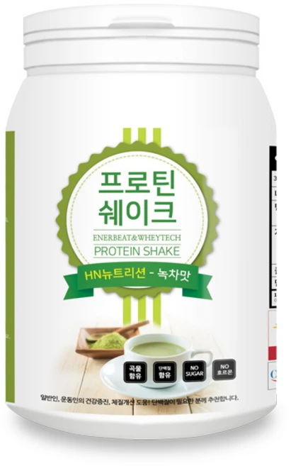 웨이테크 [특가판매] HN뉴트리션 단백질쉐이크 녹차맛 /식사대용 단백질선식, 600g, 1개 - 쿠팡