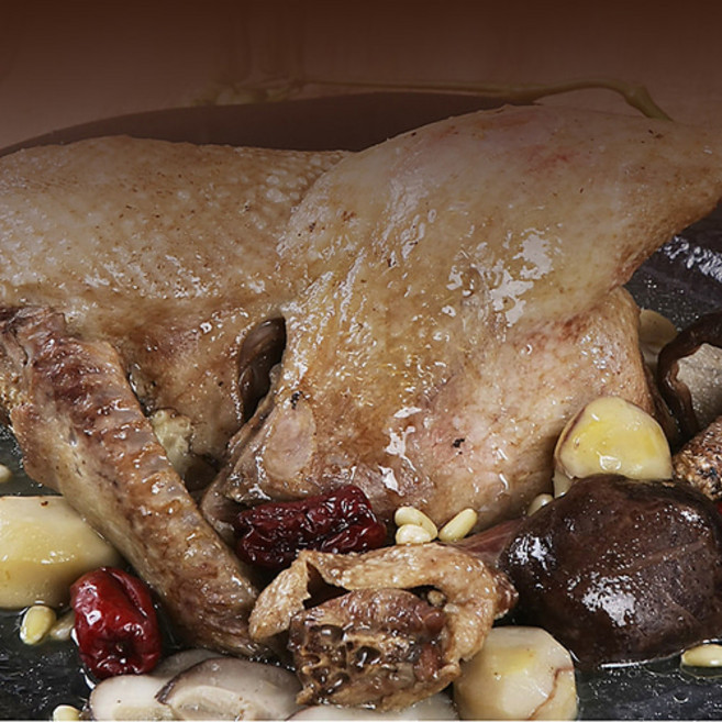 지리산 무항생제 덕담골 토종 유황오리 황제 누룽지 백숙 밀키트, 천둥유황오리 황제백숙세트(약재포함), 1세트