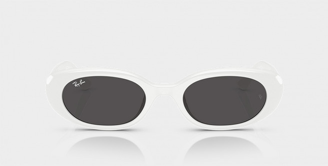 레이벤 NEW 긱시크 라운드 오벌형 화이트 선글라스 RB4441D 677287