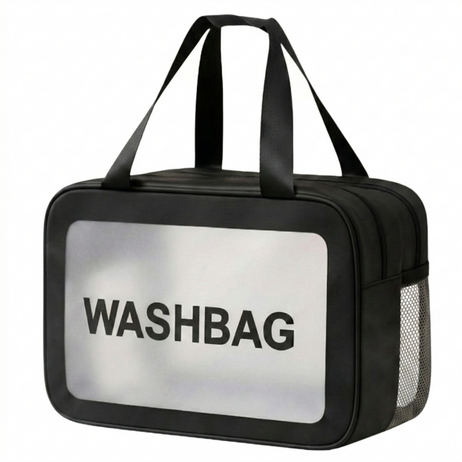 데이아스 2중구조 방수 메쉬 워시백, 블랙