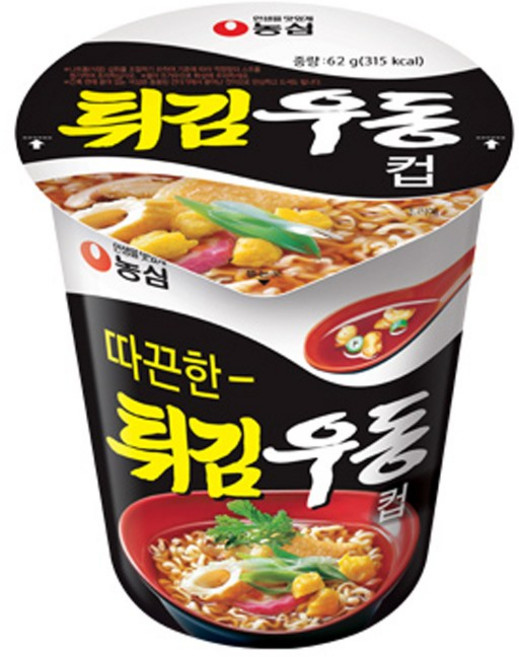 튀김우동 컵면, 62g, 12개