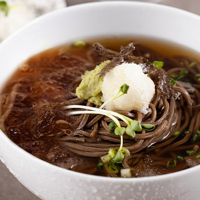 마녀바스켓 시원한 프리미엄 메밀소바(면 소스 갈은무 와사비), 9개, 208g