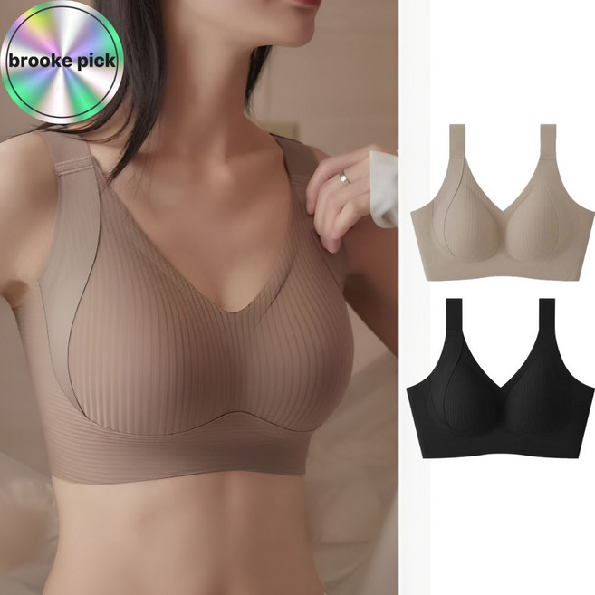 [브룩픽] 미니마이저브라 가슴작아 보이는 처짐방지 심리스 브라 4XL까지 2SET/4SET