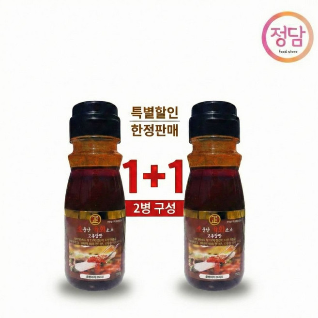 정담스토어 육회소스(120g) 고추장맛 1+1, 120g, 2개