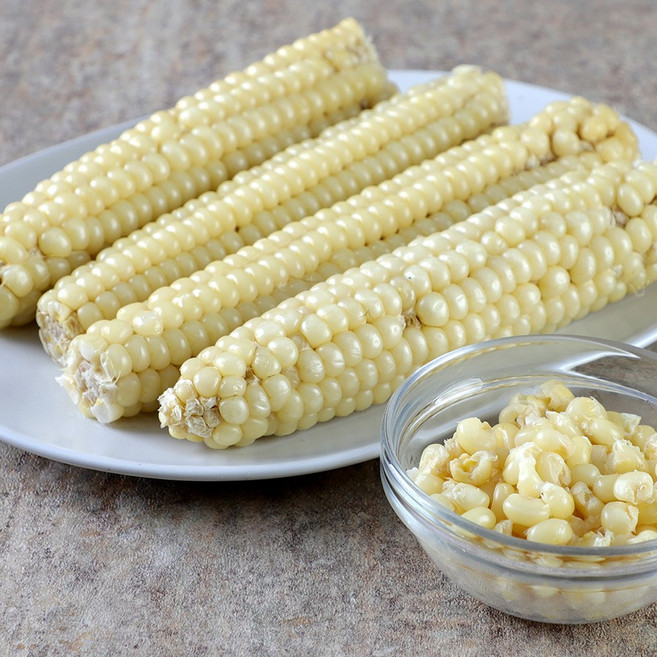 국산옥수수 찰옥수수 가정용 실속형 냉동 국산 찐옥수수 괴산대학찰옥수수 미백옥수수 중량별, 1박스, 1kg(7~12개)