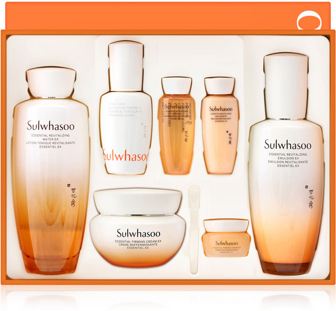 (new 스킨 로션 크림) 설화수 탄력 에센셜 3종 세트 부모님 엄마 생신 선물 화장품