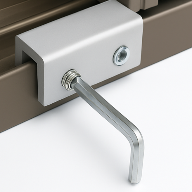 리빙프레소 스테인리스 창문 잠금 섀시스토퍼 어린이 안전 잠금장치 2구, 4개