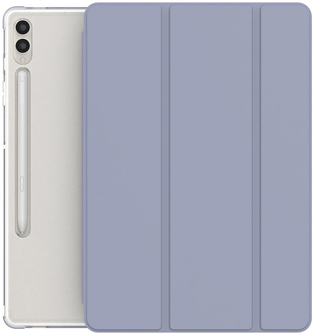 베스티아 태블릿 투명 하드 케이스 펜슬 수납 스마트커버 갤럭시탭, S9 (11), 라벤더